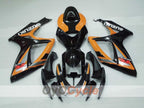 Verkleidungssatz für Einspritzung für GSX R600 06-07 - Orange, Schwarz - Werksstil #OYO87905307
