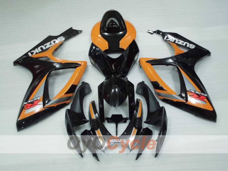 Verkleidungssatz für Einspritzung für GSX R600 06-07 - Orange, Schwarz - Werksstil #OYO87905307
