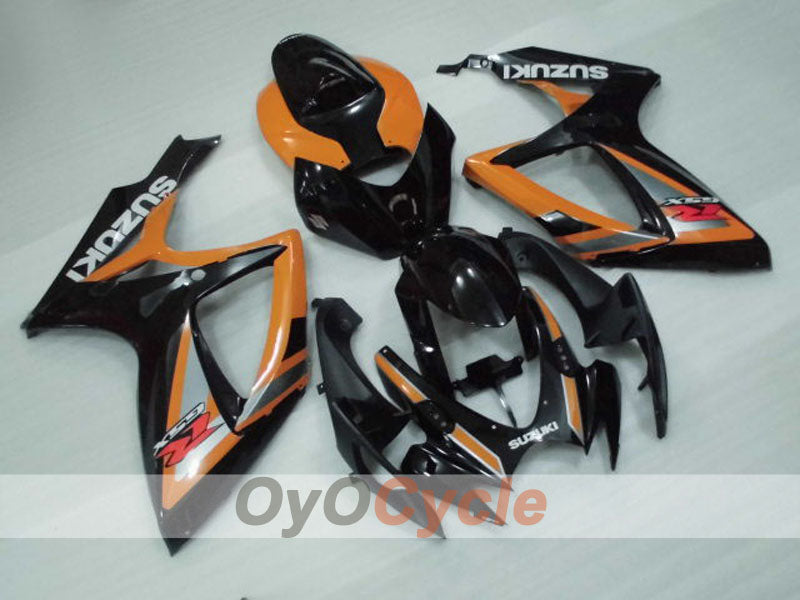 Verkleidungssatz für Einspritzung für GSX R600 06-07 - Orange, Schwarz - Werksstil #OYO87905307