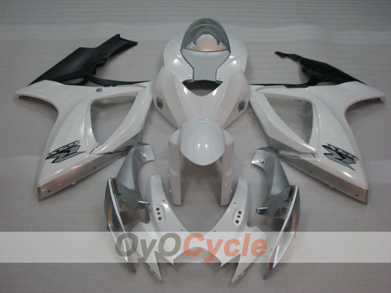 Verkleidungssatz für Einspritzung für GSX R600 06-07 - Weiß, Silber - Werksstil #OYO87905308