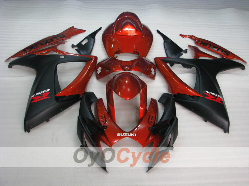 Verkleidungssatz für Einspritzung für GSX R600 06-07 - Rot, Schwarz - Werksstil #OYO87905310