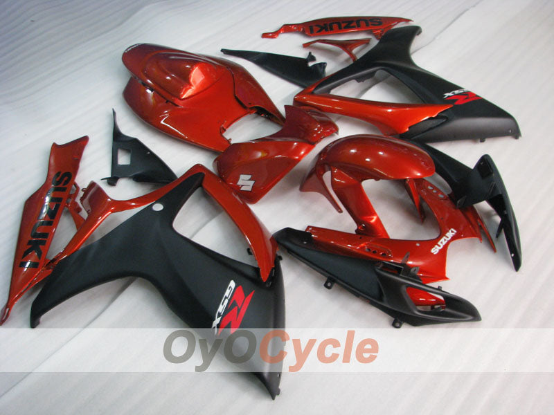 Verkleidungssatz für Einspritzung für GSX R600 06-07 - Rot, Schwarz - Werksstil #OYO87905310