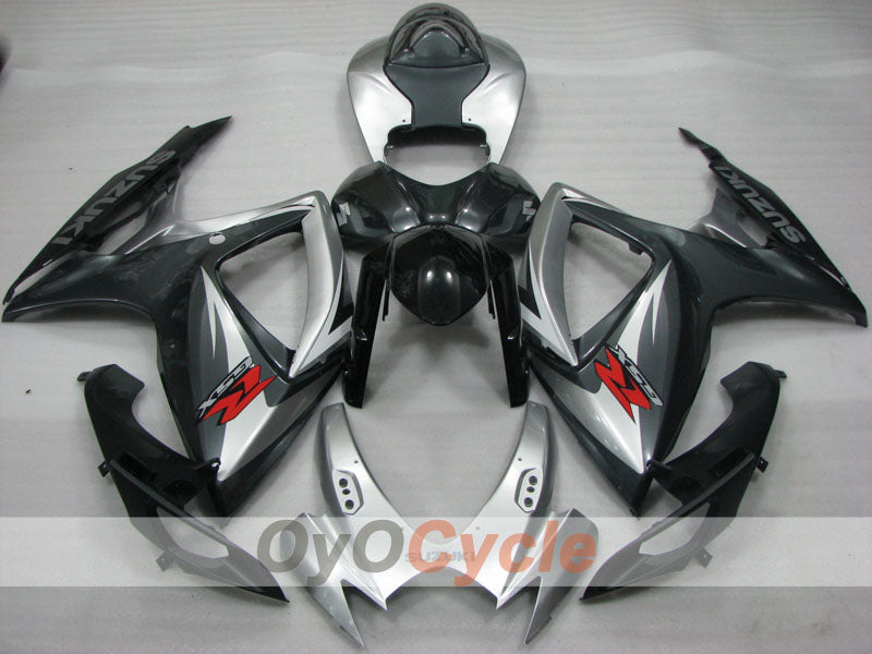 Verkleidungssatz für Einspritzung für GSX R600 06-07 - Schwarz, Silber - Werksstil #OYO87905312