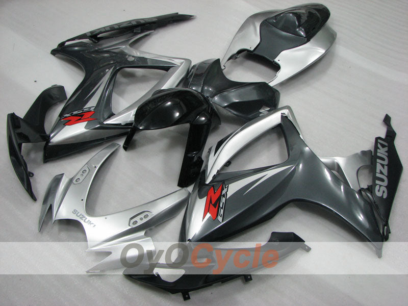 Verkleidungssatz für Einspritzung für GSX R600 06-07 - Schwarz, Silber - Werksstil #OYO87905312