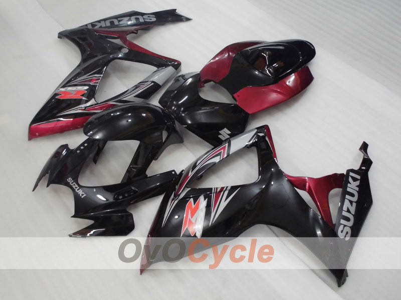 Verkleidungssatz für Einspritzung für GSX R600 06-07 - Schwarz, Fuchsia - Werksstil #OYO87905314