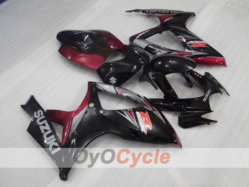 Verkleidungssatz für Einspritzung für GSX R600 06-07 - Schwarz, Fuchsia - Werksstil #OYO87905314
