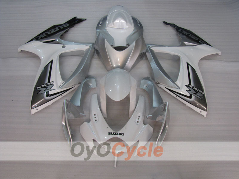 Einspritzverkleidungssatz für 06-07 GSX R600 - Weiß, Silber - Werksdesign #OYO87905321 Zweitbild
