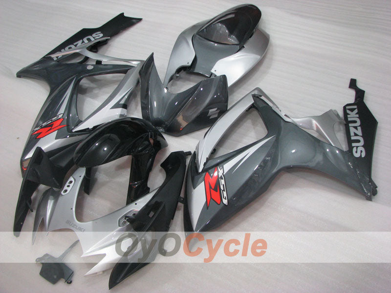 Einspritzverkleidungssatz für 06-07 GSX R600 - Schwarz, Grau - Werksdesign #OYO87905323