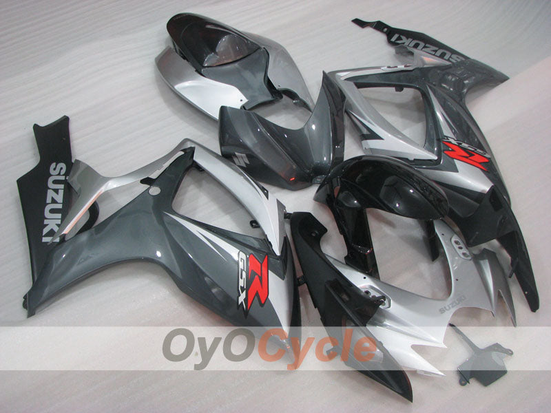 Einspritzverkleidungssatz für 06-07 GSX R600 - Schwarz, Grau - Werksdesign #OYO87905323
