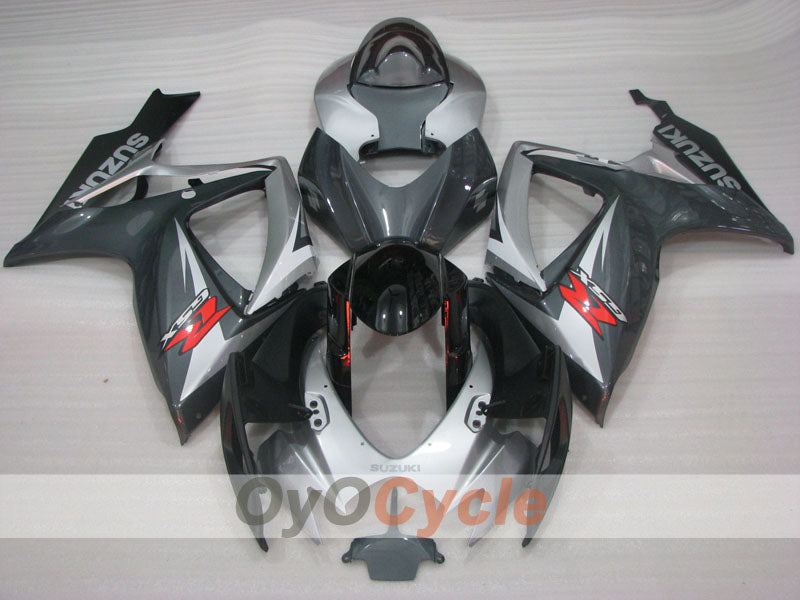 Einspritzverkleidungssatz für 06-07 GSX R600 - Schwarz, Grau - Werksdesign #OYO87905323