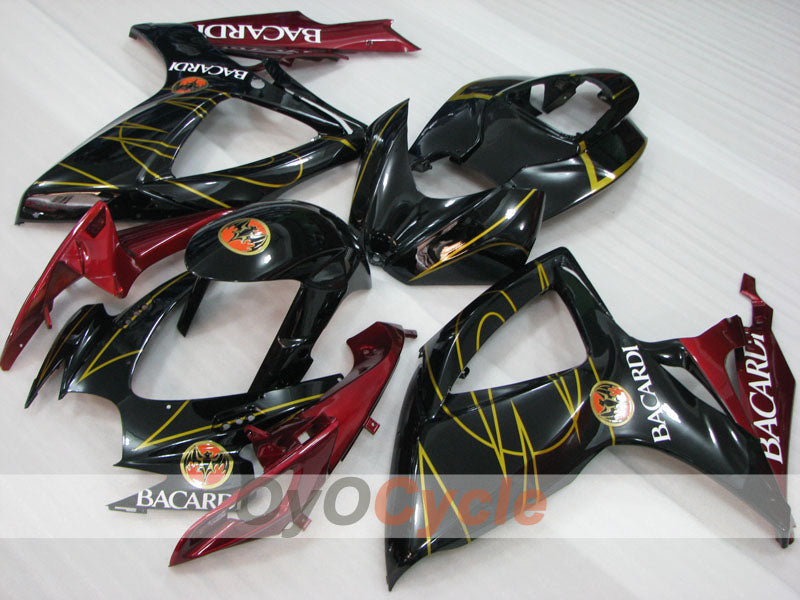 Einspritzverkleidungssatz für 06-07 GSX R600 - Schwarz, Fuchsia - BACARDI #OYO87905324 Zweitbild