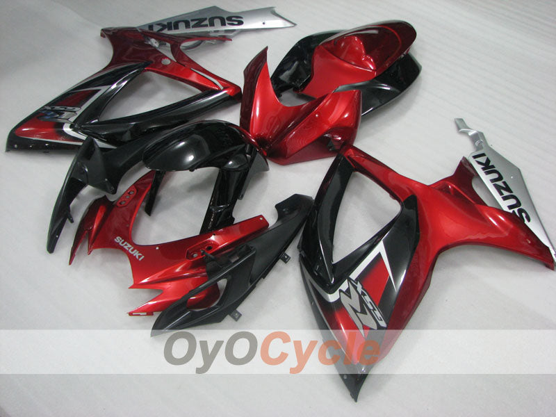 Einspritzverkleidungssatz für 06-07 GSX R600 - Rot, Schwarz - Werksdesign #OYO87905325 Hauptbild