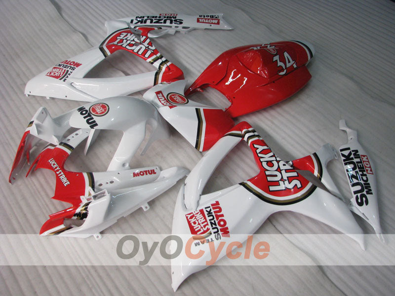 Einspritzverkleidungssatz für GSX R600 06-07 - Rot, Weiß - Lucky Strike, MICHELIN, MOTUL #OYO87905333 Hauptbild