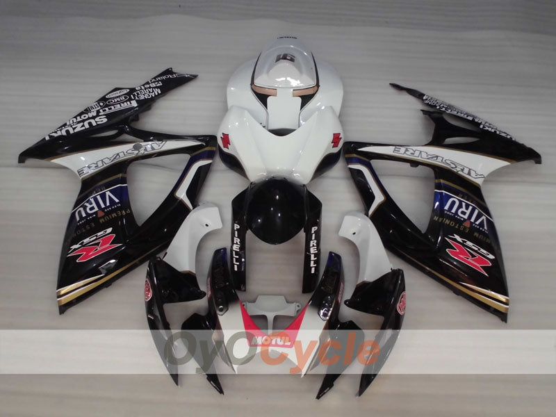 Einspritzverkleidungssatz für GSX R600 06-07 - Weiß, Schwarz - MOTUL, VIRU #OYO87905338 Zweitbild
