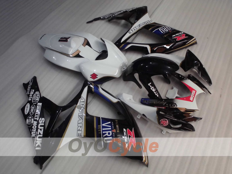 Einspritzverkleidungssatz für GSX R600 06-07 - Weiß, Schwarz - MOTUL, VIRU #OYO87905338 Hauptbild