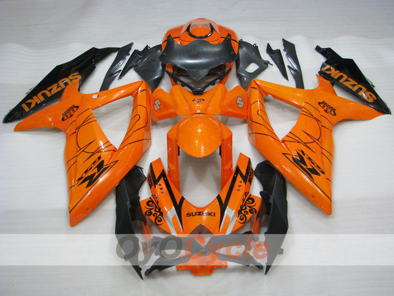 Einspritzverkleidungssatz für GSX R750 08-10 - Orange, Schwarz - MOTUL #OYO87905419