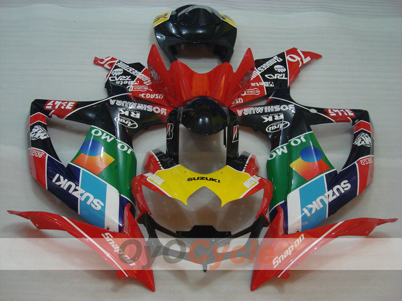 Einspritzverkleidungssatz für GSX R750 08-10 - Rot, Schwarz - RK #OYO87905421