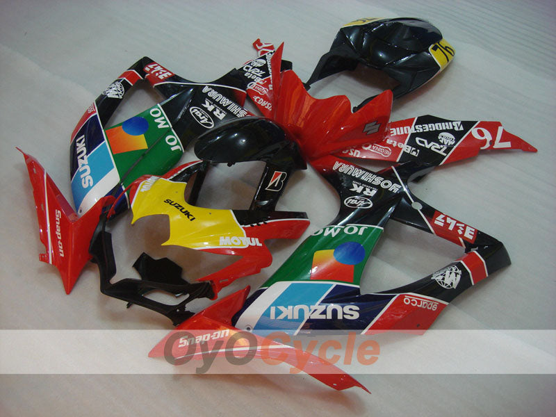 Einspritzverkleidungssatz für GSX R750 08-10 - Rot, Schwarz - RK #OYO87905421