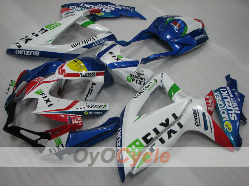 Einspritzverkleidungssatz für GSX R750 08-10 - Blau, Weiß - FIXI #OYO87905422 Hauptbild