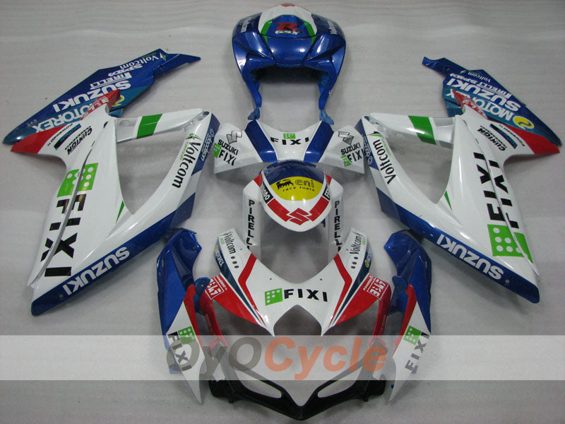 Einspritzverkleidungssatz für GSX R750 08-10 - Blau, Weiß - FIXI #OYO87905422