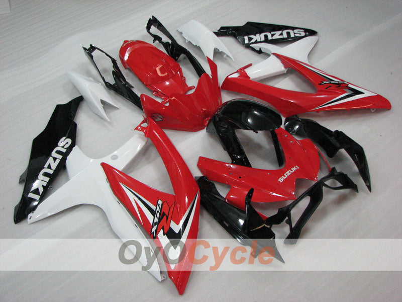 Einspritzverkleidungssatz für GSX R750 08-10 - Rot, Weiß, Schwarz - Werksstil #OYO87905425