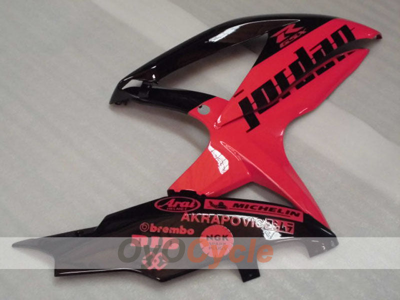 Einspritzverkleidungssatz für GSX R750 08-10 - Rot, Schwarz - Jordan #OYO87905426