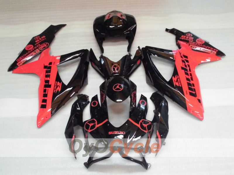 Einspritzverkleidungssatz für GSX R750 08-10 - Rot, Schwarz - Jordan #OYO87905426