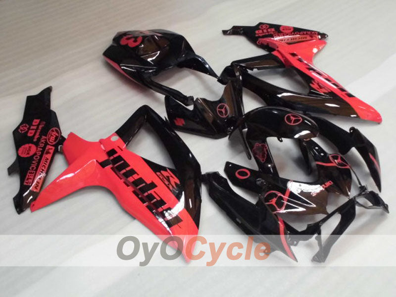 Einspritzverkleidungssatz für GSX R750 08-10 - Rot, Schwarz - Jordan #OYO87905426 Hauptbild