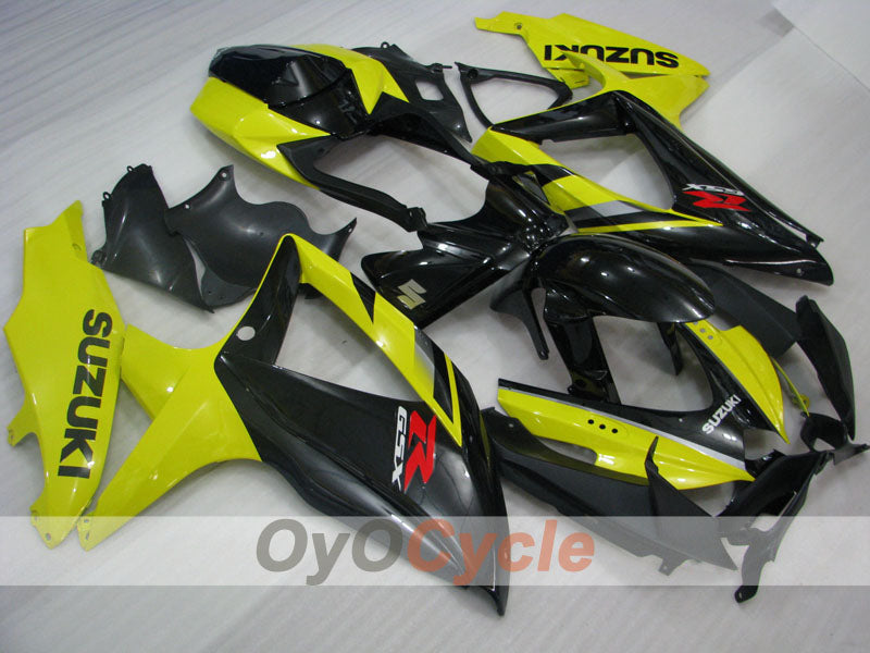 Verkleidungssatz für Einspritzmodelle 08-10 GSX R600 - Gelb, Schwarz - Werksstil #OYO87905384