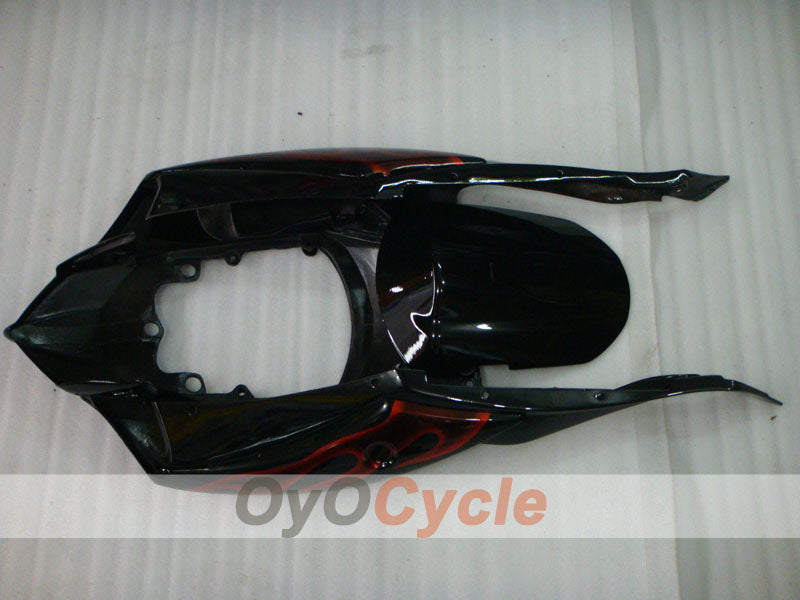 Verkleidungssatz für Einspritzermodelle der GSX R750 08-10 - Rot, Schwarz - Flamme #OYO87905428