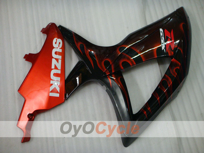 Verkleidungssatz für Einspritzmodelle 08-10 GSX R600 - Schwarz - Flamme #OYO87905385