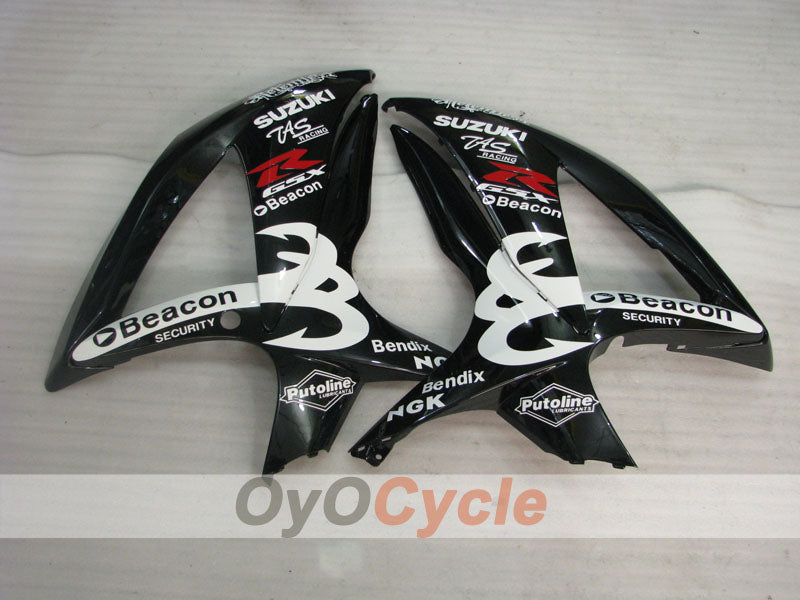 Verkleidungssatz für Einspritzermodelle der GSX R750 08-10 - Weiß, Schwarz - Beacon #OYO87905432