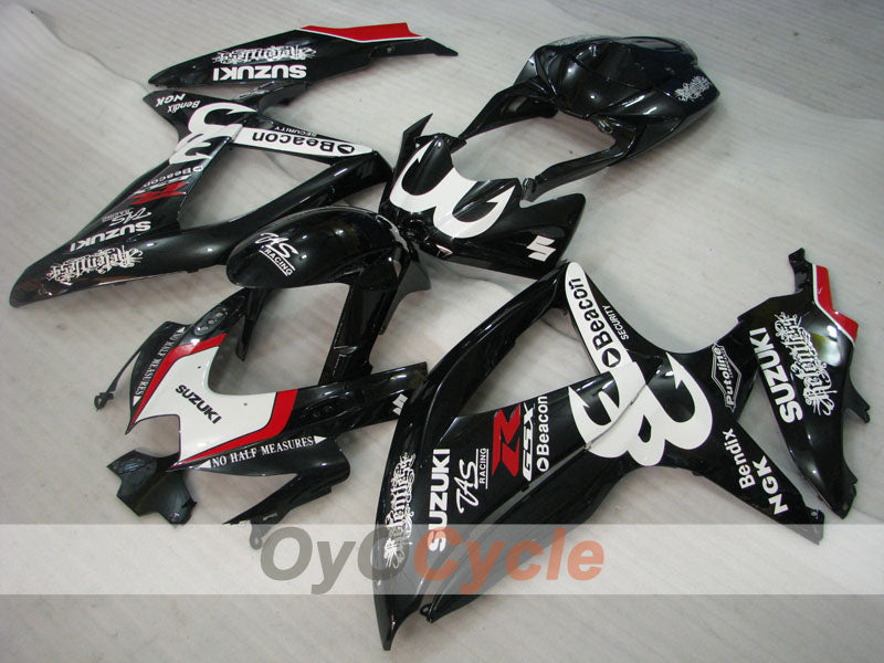 Verkleidungssatz für Einspritzermodelle der GSX R750 08-10 - Weiß, Schwarz - Beacon #OYO87905432