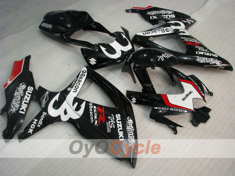 Verkleidungssatz für Einspritzermodelle der GSX R750 08-10 - Weiß, Schwarz - Beacon #OYO87905432 Hauptbild
