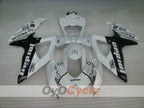 Spritzverkleidungssatz für 08-10 GSX R600 - Weiß, Schwarz - Jordan #OYO87905390