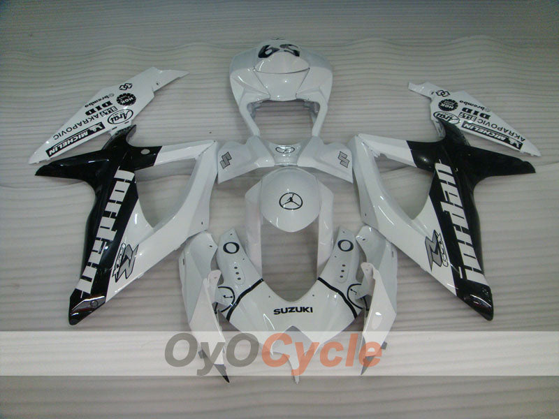 Verkleidungssatz für Einspritzermodelle der GSX R750 08-10 - Weiß, Schwarz - Jordan #OYO87905433 Hauptbild