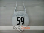 Spritzverkleidungssatz für 08-10 GSX R600 - Weiß, Schwarz - Jordan #OYO87905390