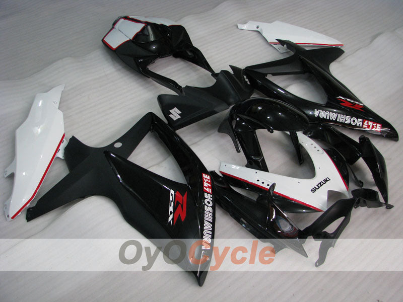 Spritzverkleidungssatz für 08-10 GSX R600 - Weiß, Schwarz - YOSHIMURA #OYO87905392