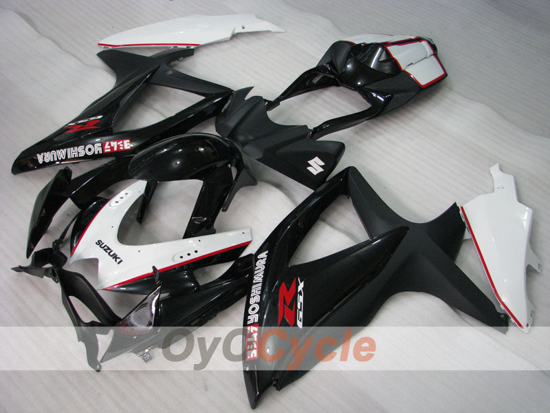 Spritzverkleidungssatz für 08-10 GSX R600 - Weiß, Schwarz - YOSHIMURA #OYO87905392