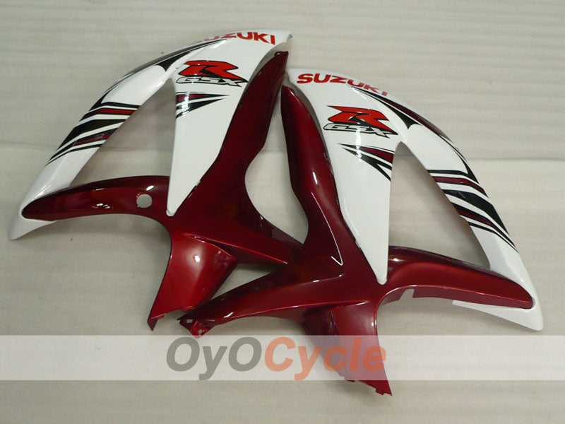 Verkleidungssatz für Einspritzermodelle der GSX R750 08-10 - Weinrot, Weiß - Werksstil #OYO87905437