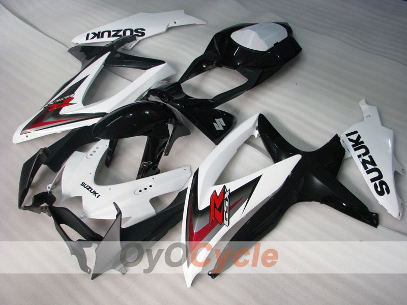 Spritzverkleidungssatz für 08-10 GSX R600 - Weiß, Schwarz - Werksstil #OYO87905394 Hauptbild