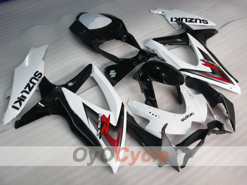 Verkleidungssatz für Einspritzermodelle der GSX R750 08-10 - Weiß, Schwarz - Werksstil #OYO87905438 Hauptbild