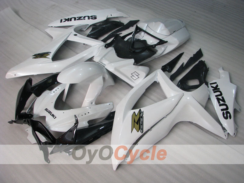 Verkleidungssatz für Einspritzmodelle für GSX R750 08-10 - Weiß, Schwarz - Werksstil #OYO87905441 Hauptbild