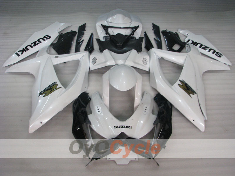Verkleidungssatz für Einspritzmodelle für GSX R750 08-10 - Weiß, Schwarz - Werksstil #OYO87905441