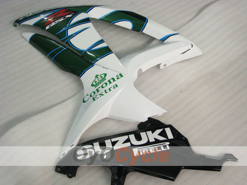 Verkleidungssatz für Einspritzmodelle für GSX R750 08-10 - Grün, Weiß - Corona #OYO87905445