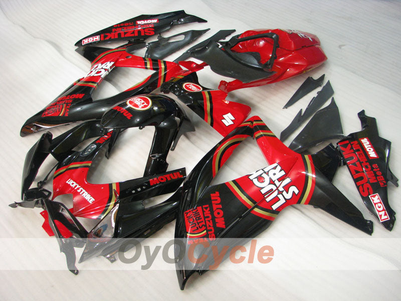 Verkleidungssatz für Einspritzmodelle für GSX R750 08-10 - Rot, Schwarz - Lucky Strike #OYO87905446 Zweitbild