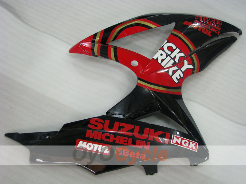 Verkleidungssatz für Einspritzmodelle für GSX R750 08-10 - Rot, Schwarz - Lucky Strike #OYO87905446