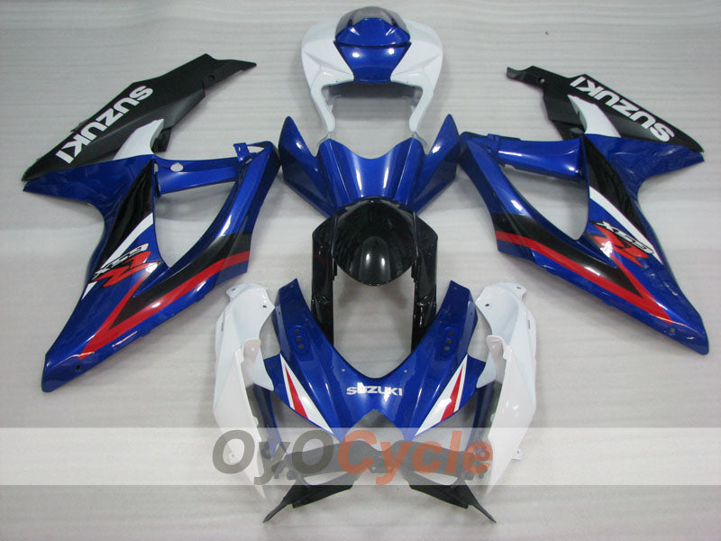 Verkleidungssatz für Einspritzmodelle für GSX R750 08-10 - Blau, Weiß, Schwarz - Werksstil #OYO87905447