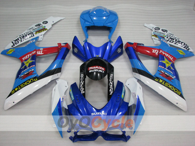 Verkleidungssatz für Einspritzmodelle für GSX R750 08-10 - Blau, Schwarz - Rockstar #OYO87905449 Zweitbild