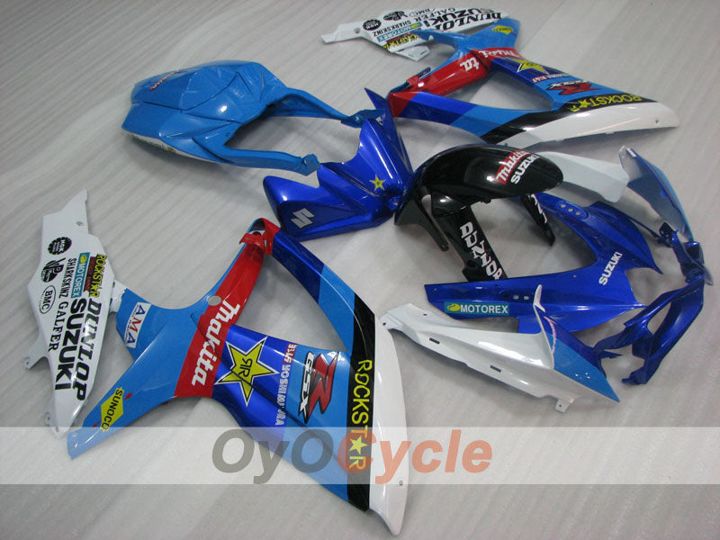 Verkleidungssatz für Einspritzmodelle für GSX R750 08-10 - Blau, Schwarz - Rockstar #OYO87905449 Hauptbild
